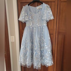 JessaKae Light Blue Floral Dress